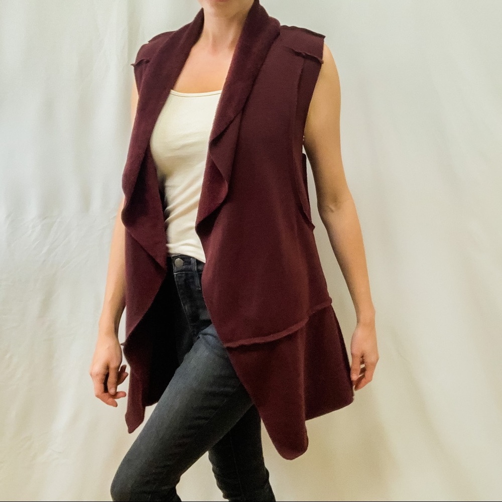 Altar'd State Soft Faux Fur Open Cardigan Vest